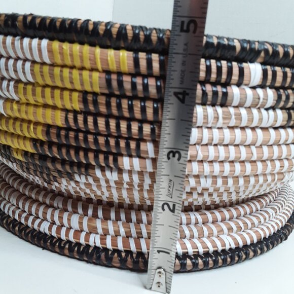 Vintage Handmade Hand-Woven Large Basket Bowl - Picture 5 of 10